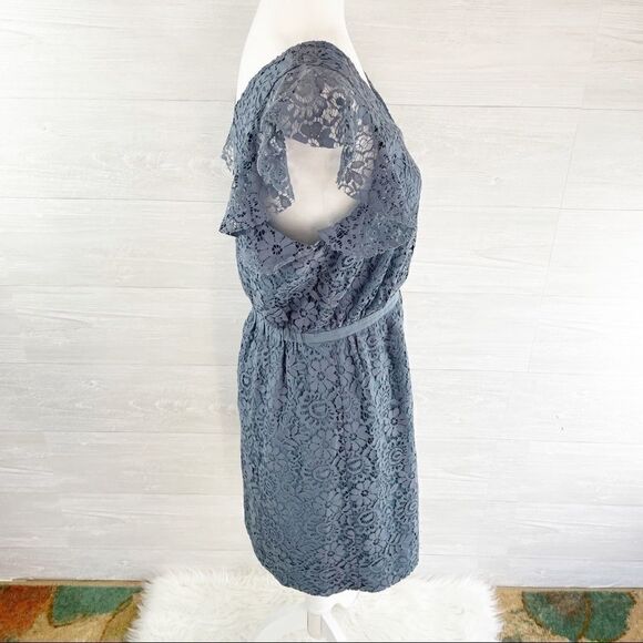 Madewell Lace Flutter Sleeves A-Line Midi Dress - Picture 6 of 10